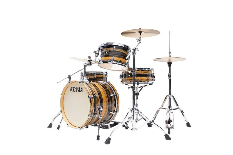 Tama CK48S-NET Superstar Classic MA 4-del Shell-kit, Natural Ebony Tiger Wrap
