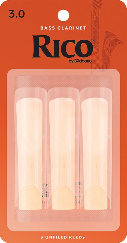 D'Addario REA0330 Rörblad Rico Bas-Klarinett 3-p. 3