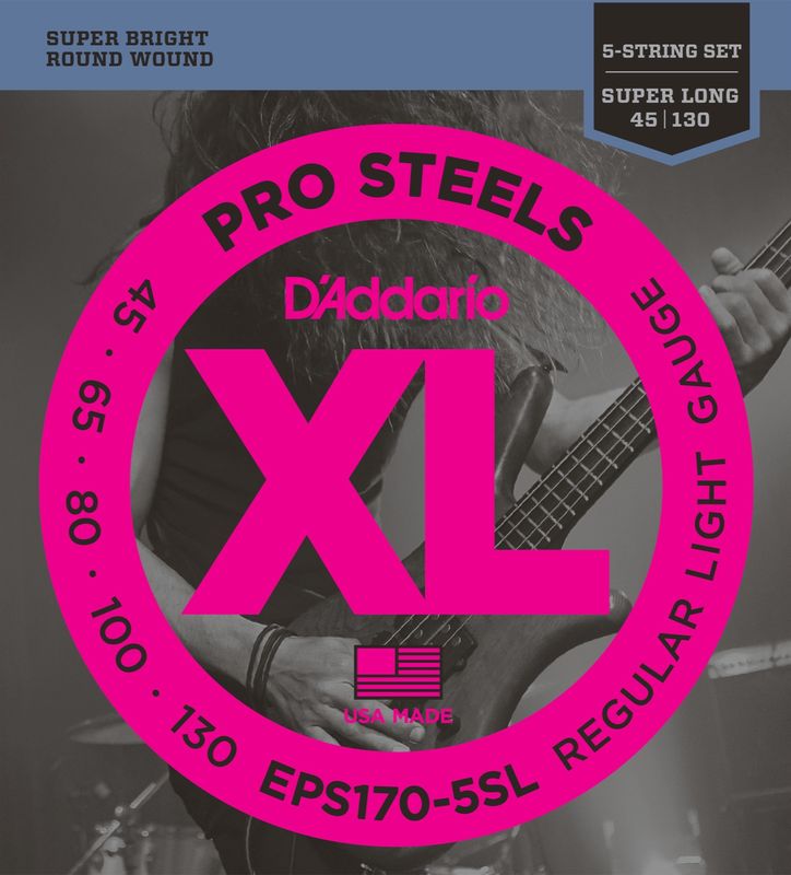 D'Addario EPS170-5SL Strängset Elbas Prosteels 045-130 (5-str.Super Long)