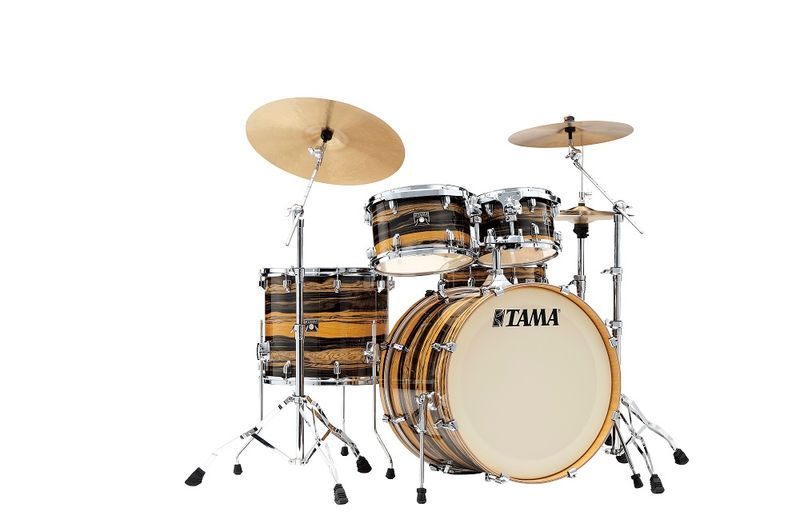 Tama CK52KRS-NET Superstar Classic MA 5-del Shell-kit, Natural Ebony Tiger Wrap