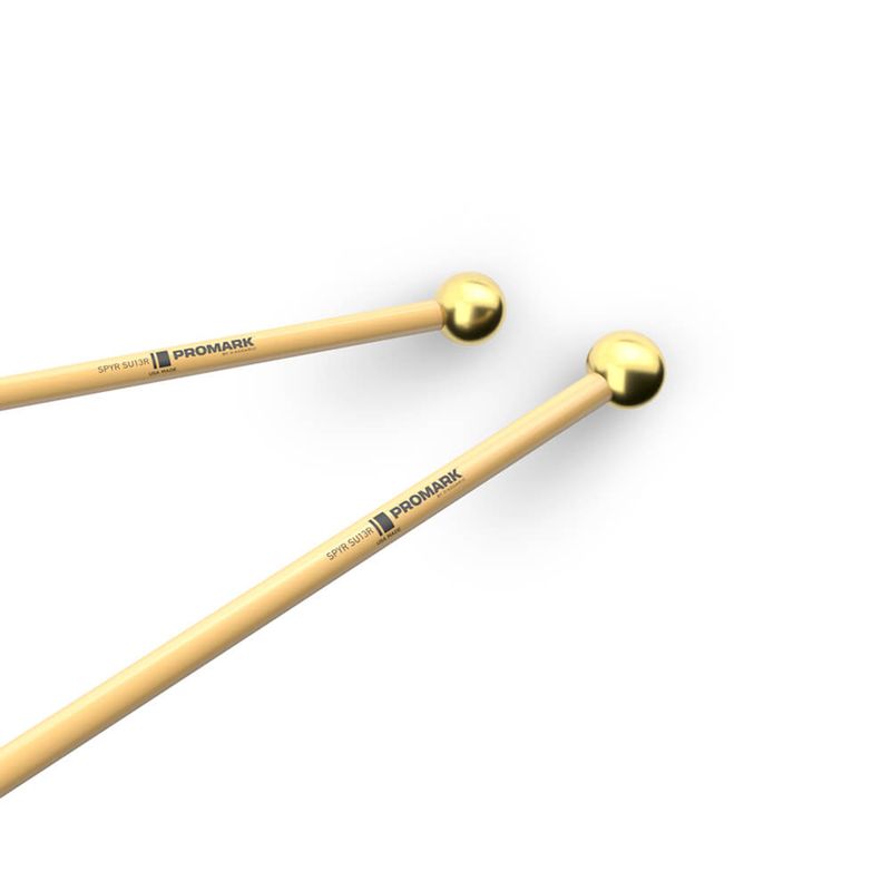 Promark SU13R SPYR Mallet Bells, Medium Brass, Rattan