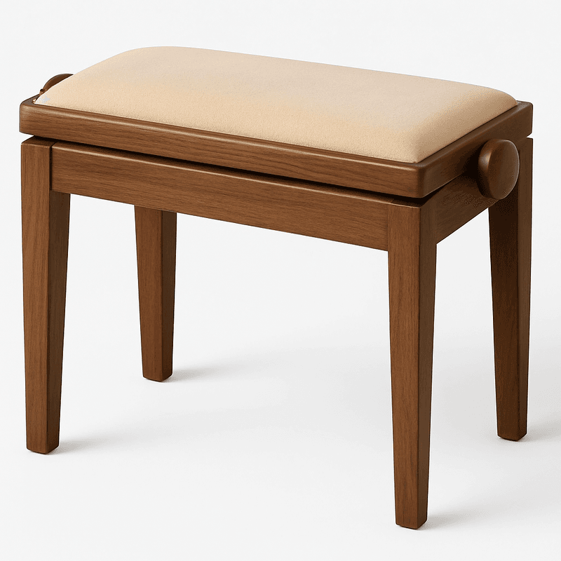 Hidrau BG1 Regulerbar Pianokrakk Valnøtt 3 Matt med Beige sete i Velur