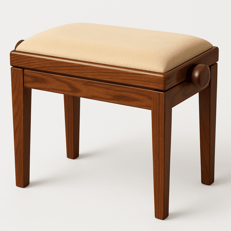 Hidrau BG1 Regulerbar Pianokrakk Valnøtt 1 Blank med Beige sete i Velur