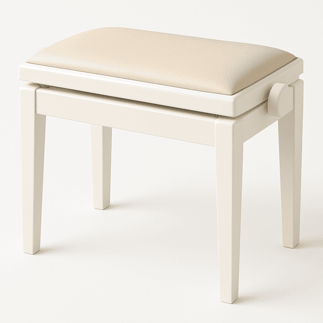 Hovedbilde Hidrau BG1 Regulerbar Pianokrakk Hvit Blank med ...