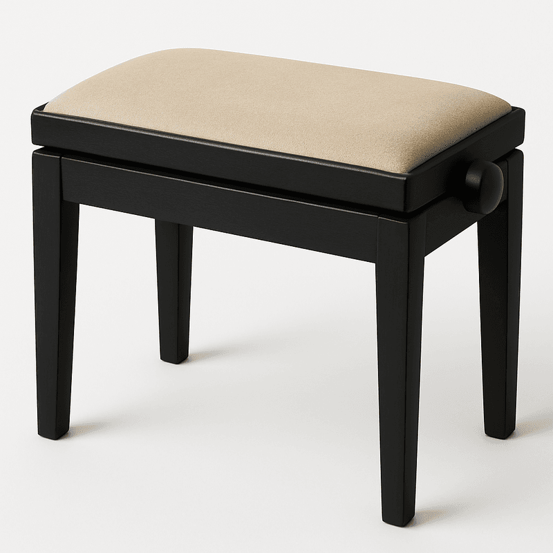 Hidrau BG1 Regulerbar Pianokrakk Svart Matt med Beige sete i Velur