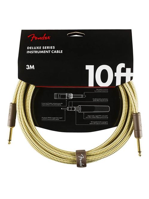Hovedbilde Fender Deluxe Series Inst.cable, 10ft, tweed