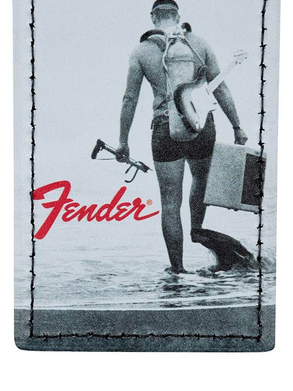 Fender vintage luggage tag, scuba diver