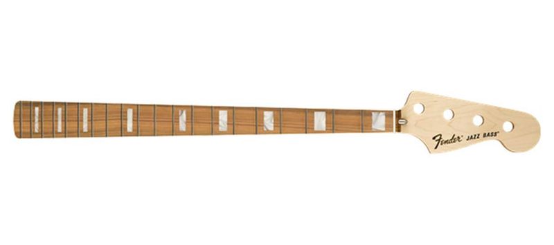 Fender GRP 70's Jazz Bass neck, 20 medium jumbo frets, block