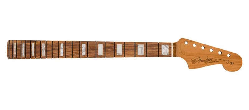 Fender GRP roasted maple Jazzmaster neck, block inlay, 22 med