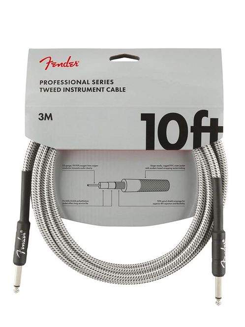 Hovedbilde Fender Professional Tweed Inst.cable, 10ft, white tweed