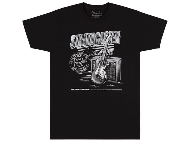 Hovedbilde Fender Stratocaster 70th Anniversary, tee, black, M