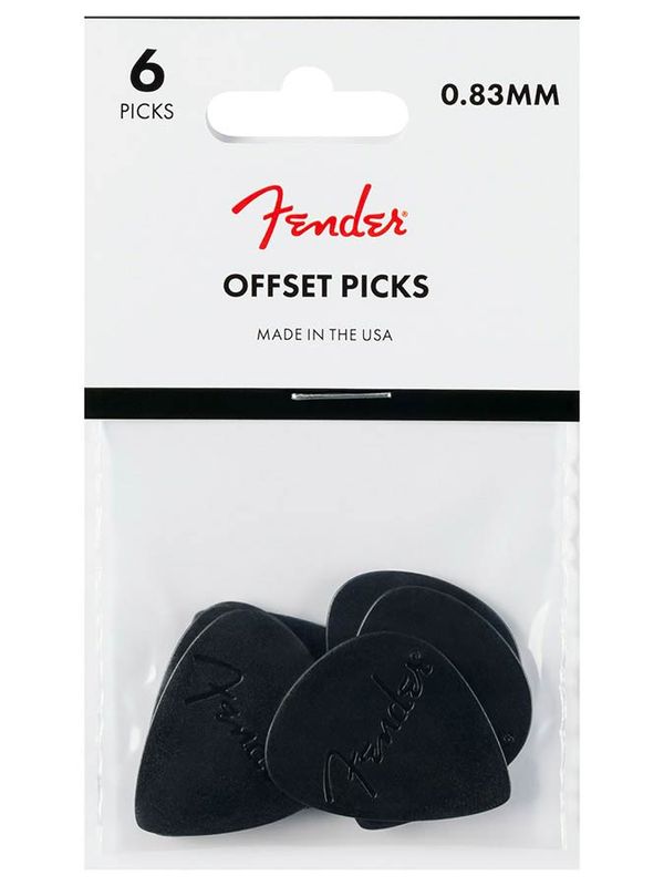Fender offset picks, 6 pieces, black