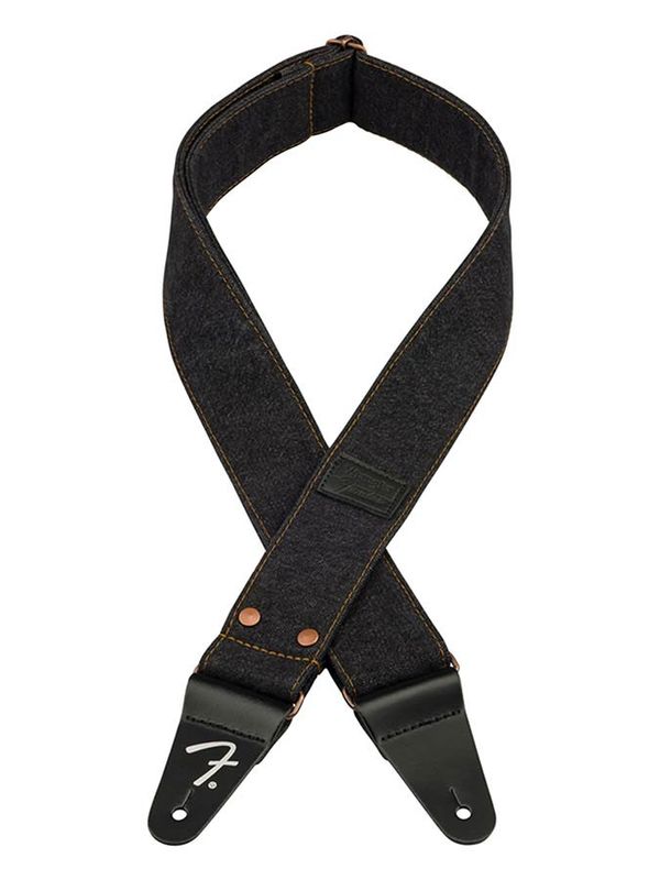 Fender  Wrangler riveted denim strap, black