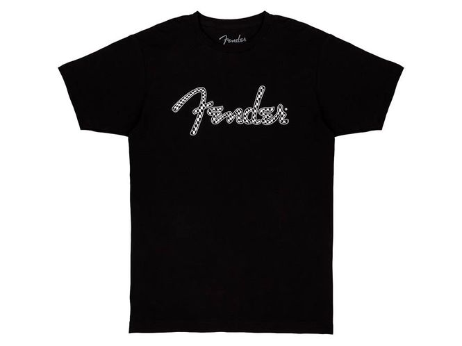 Hovedbilde Fender spaghetti wavy checker logo t-shirt, black, S