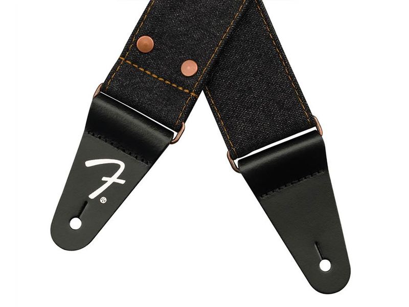 Fender  Wrangler riveted denim strap, black