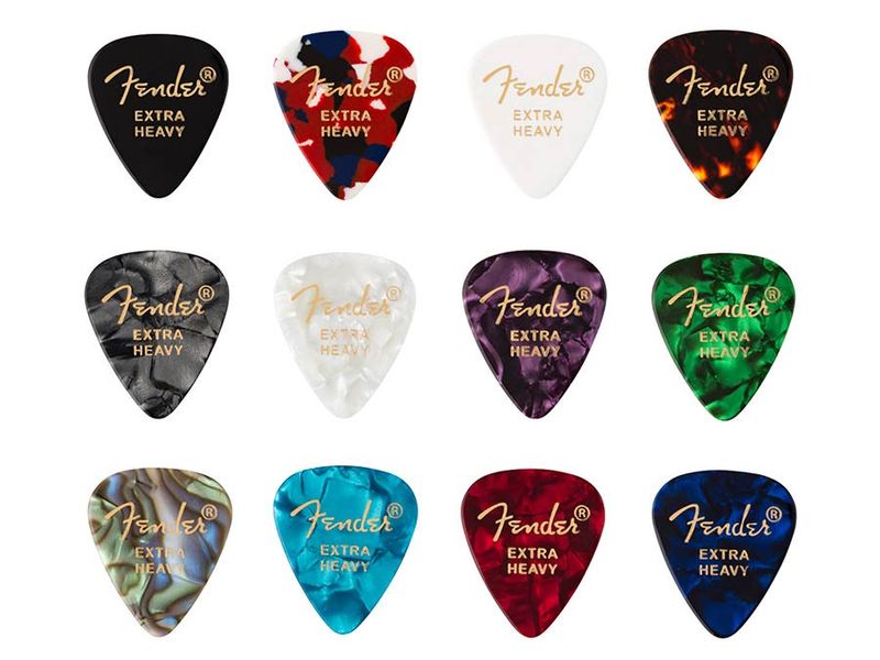 Fender Celluloid Medley Picks 12 pieces, 351 , extra heavy
