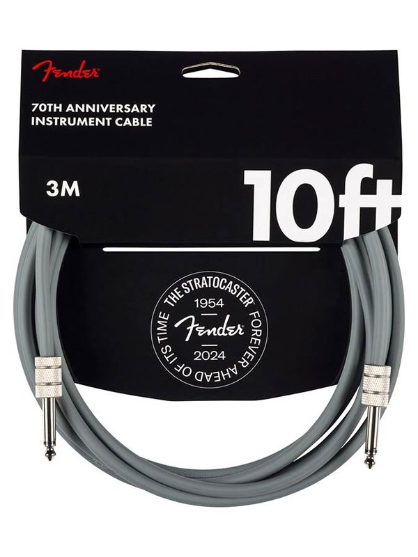Fender 10' Anniversary instrument cable, gray, 10'