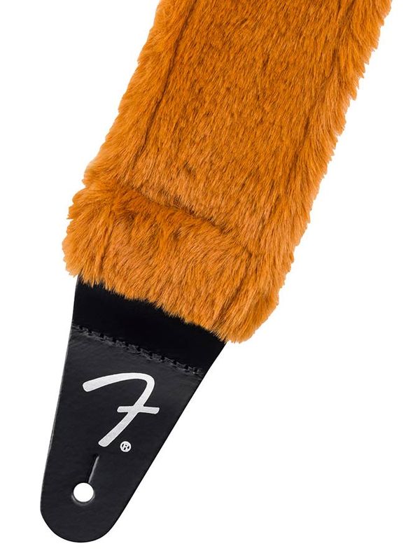 Fender Poodle plush guitar strap, rust