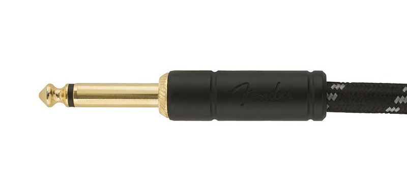 Fender Deluxe Series Inst.cable, 10ft, 1x angled, black tweed