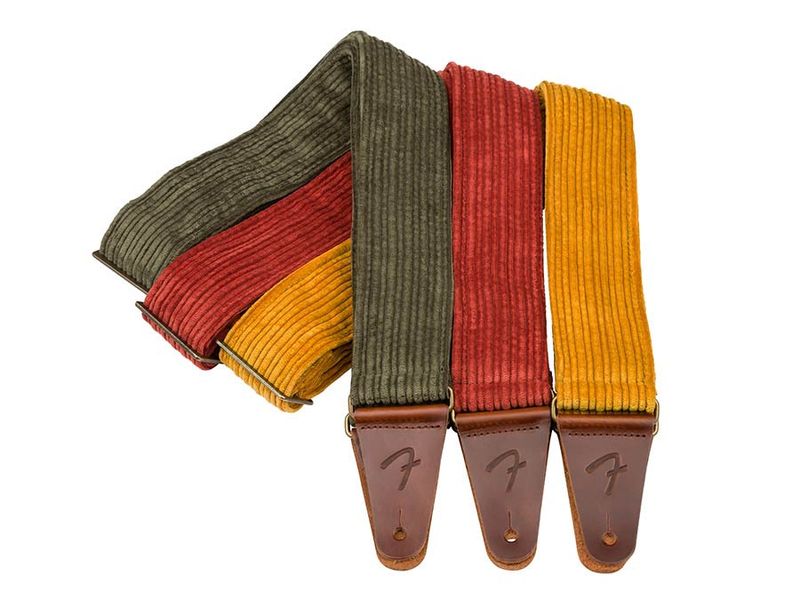 Fender Corduroy guitar strap, antique olive, polyester c