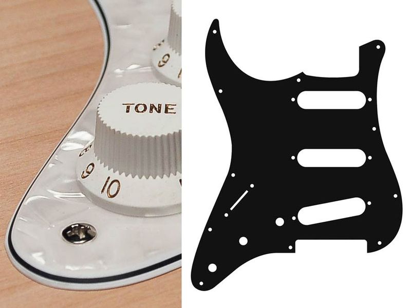 Boston SL-413 Pickguard Strat - Pearl White (Lefthand)
