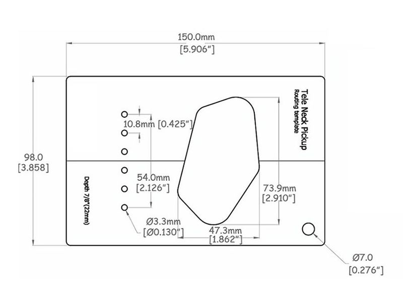 Boston ART-TE/B pickup routing template TE bridge