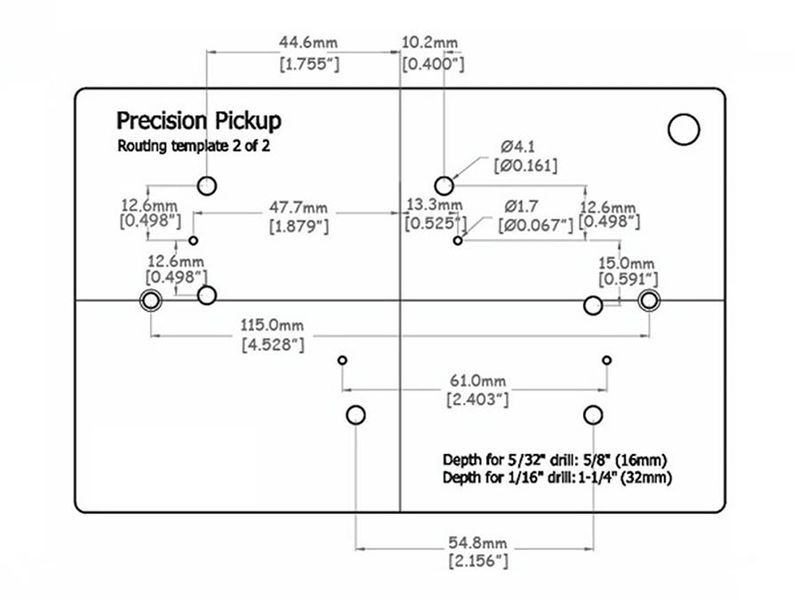 Boston ART-PB pickup routing template PB