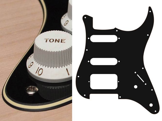 Hovedbilde Boston ST-322 Pickguard Strat - Black & Cream