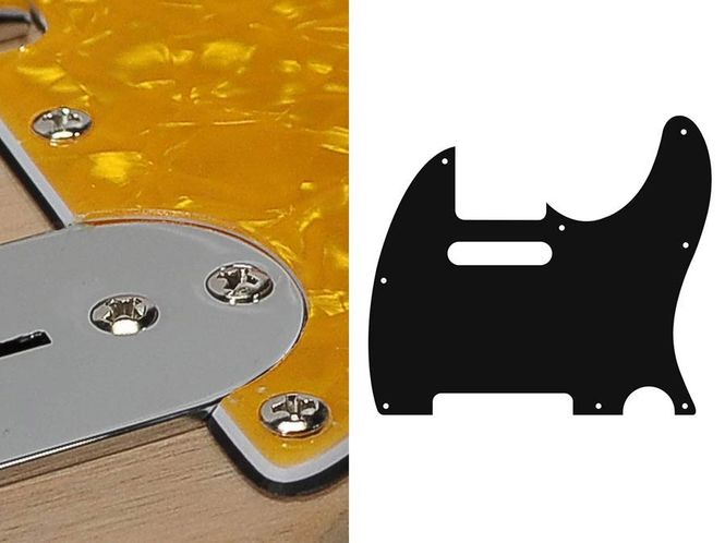 Hovedbilde Boston TE-310 Pickguard Tele - Pearl Yellow