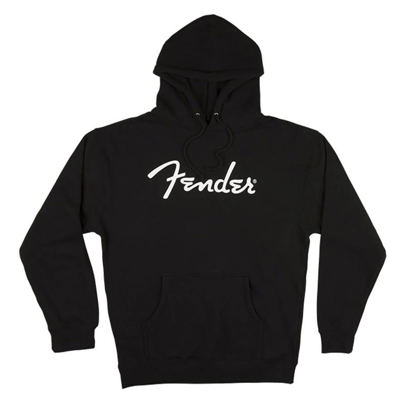 Fender  spaghetti logo hoodie, black, XL