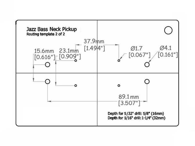 Boston ART-JB/N pickup routing template JB neck
