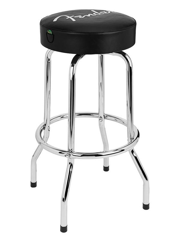 Fender  Spaghetti logo pick pouch barstool, black/chrome, 30