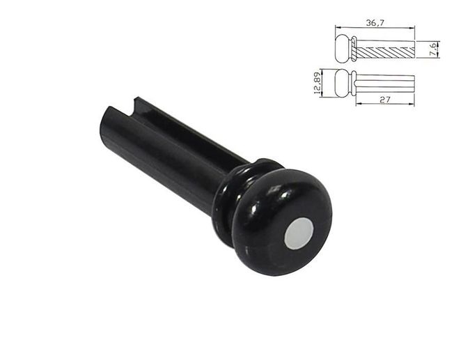 Hovedbilde Boston 2110 Bass Bridge Pins Black / White Dot ...