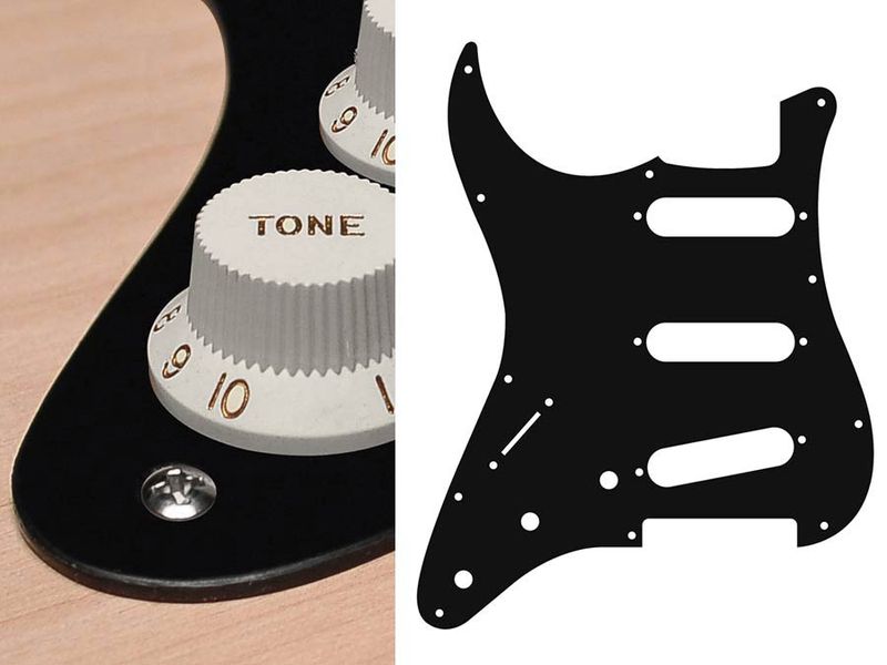 Boston SL-113 Pickguard Strat - Black Matte (Lefthand)