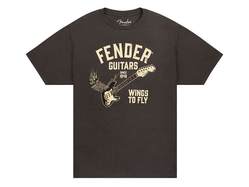 Fender  Wings To Fly T-Shirt, vintage black, L