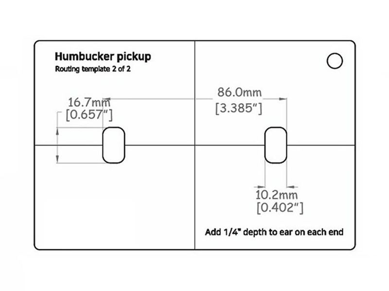 Boston ART-HB pickup routing template humbucker