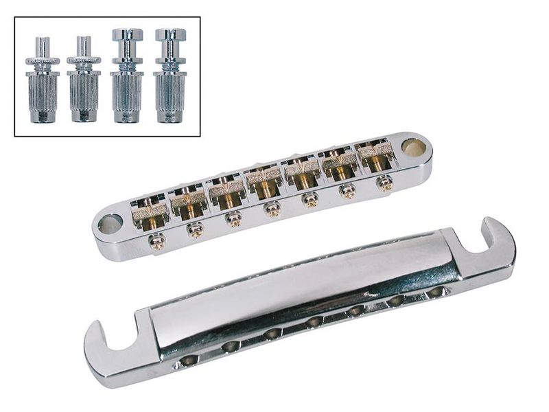 Boston BT-167-C Bridge & Tailpiece Set 7-str - Chrome