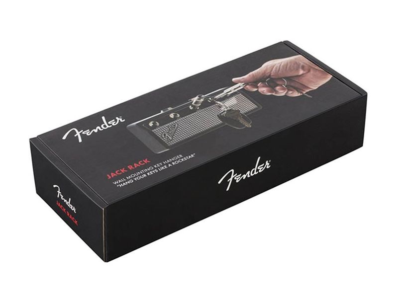 Fender  jack rack, including 4 Fender guitar plug keychains