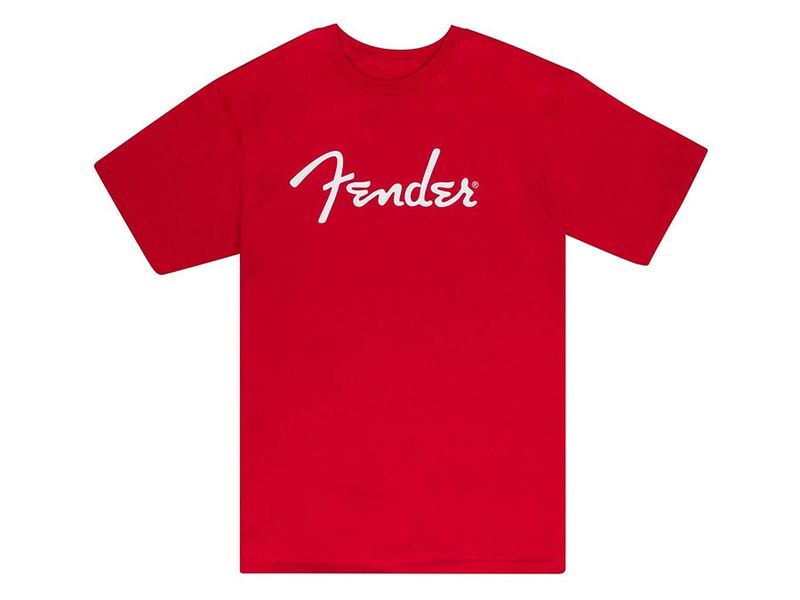 Fender  T-Shirts spaghetti logo, dakota red, M