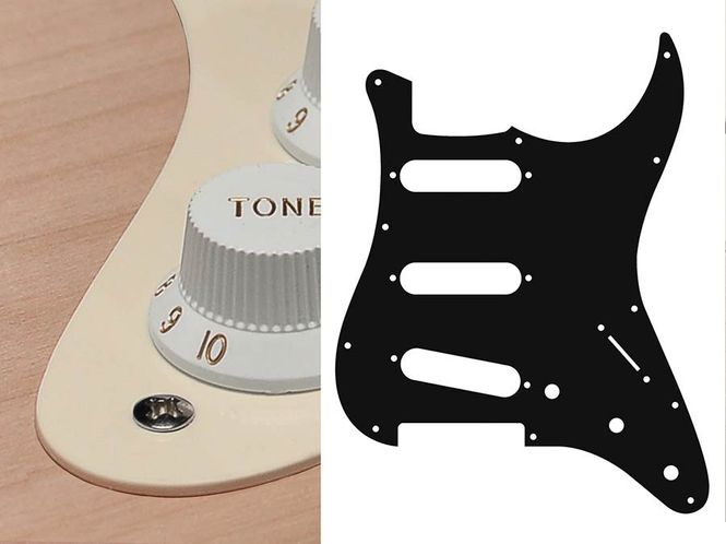 Hovedbilde Boston ST-113 Pickguard Strat - Vintage White