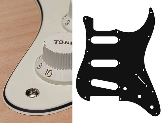 Hovedbilde Boston ST-313 Pickguard Strat - Vintage White