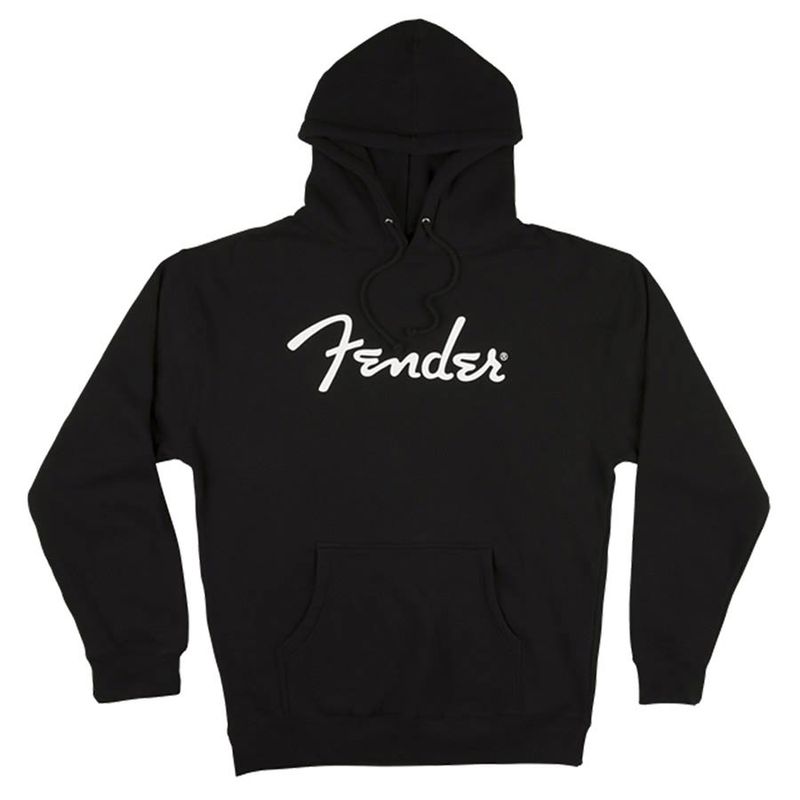 Fender  spaghetti logo hoodie, black, XXL