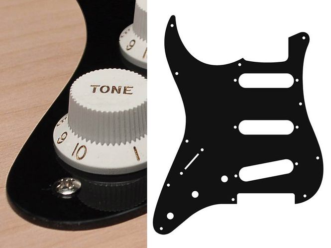 Hovedbilde Boston SL-113 Pickguard Strat - Black (Lefthand)