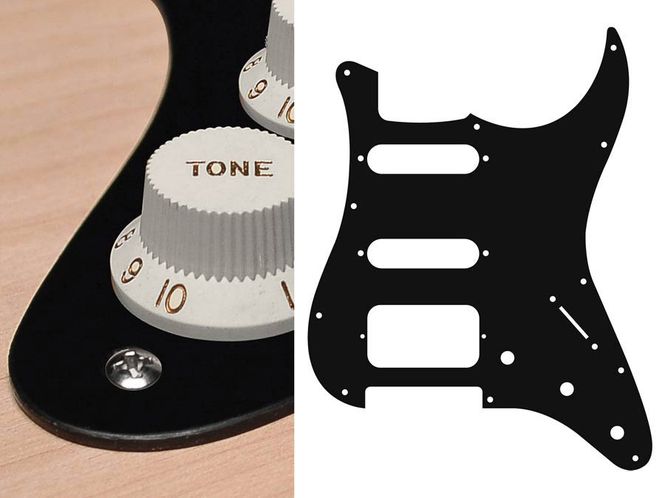 Hovedbilde Boston ST-123 Pickguard Strat - Black Mat