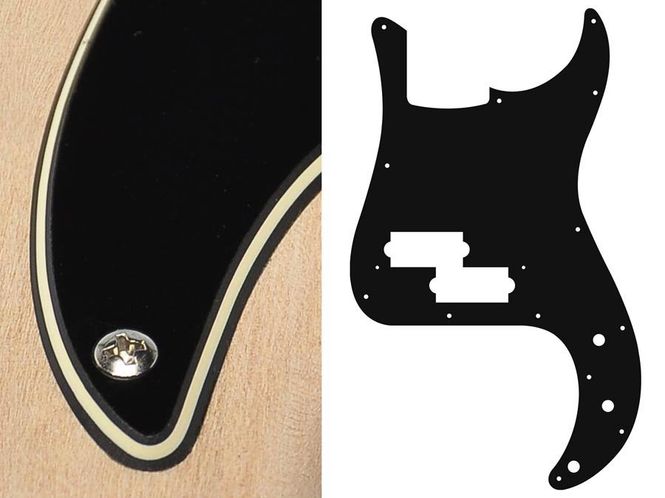 Hovedbilde Boston PB-315 Pickguard P-Bass - Black & Cream