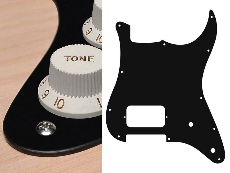 Boston ST-144 Pickguard Strat - Black Mat