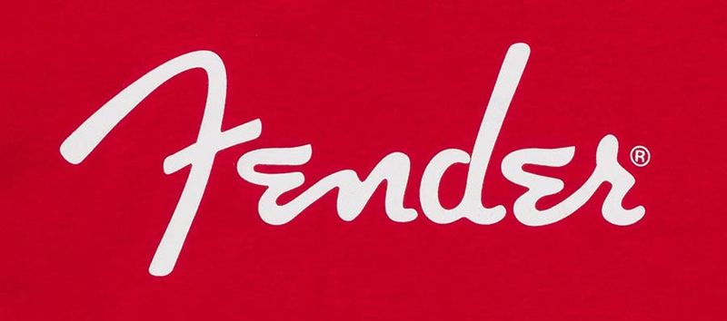 Fender  T-Shirts spaghetti logo, dakota red, M