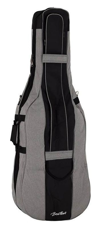 Boston CT-134-GR cello bag 3/4, light grey, 19 mm. padded, 2 straps, various pockets