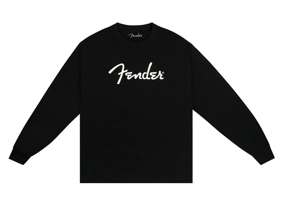 Fender  Spaghetti logo long sleeve T-shirt, black, M