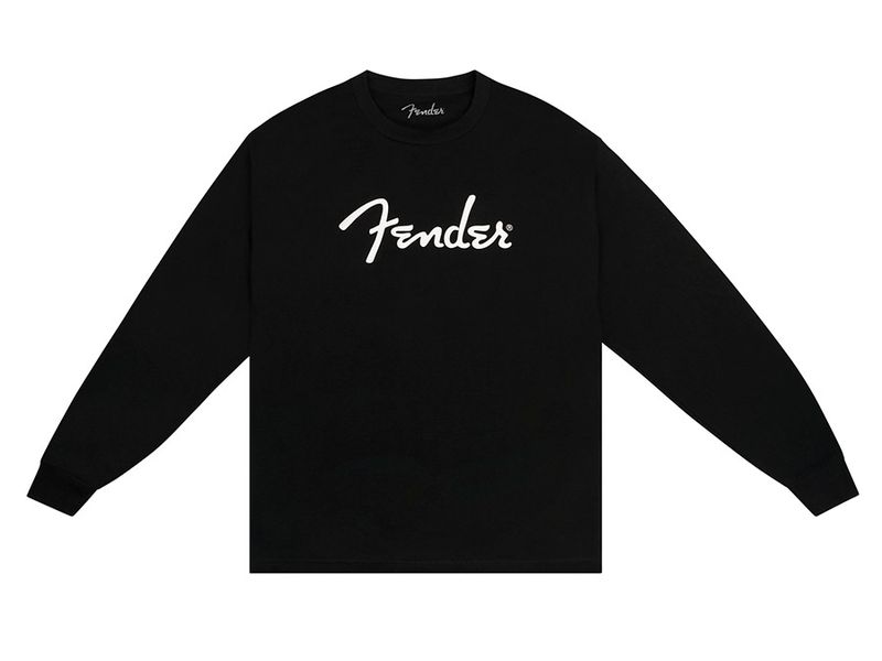 Fender  Spaghetti logo long sleeve T-shirt, black, M